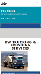 Mobile Screenshot of kwtrucking.com